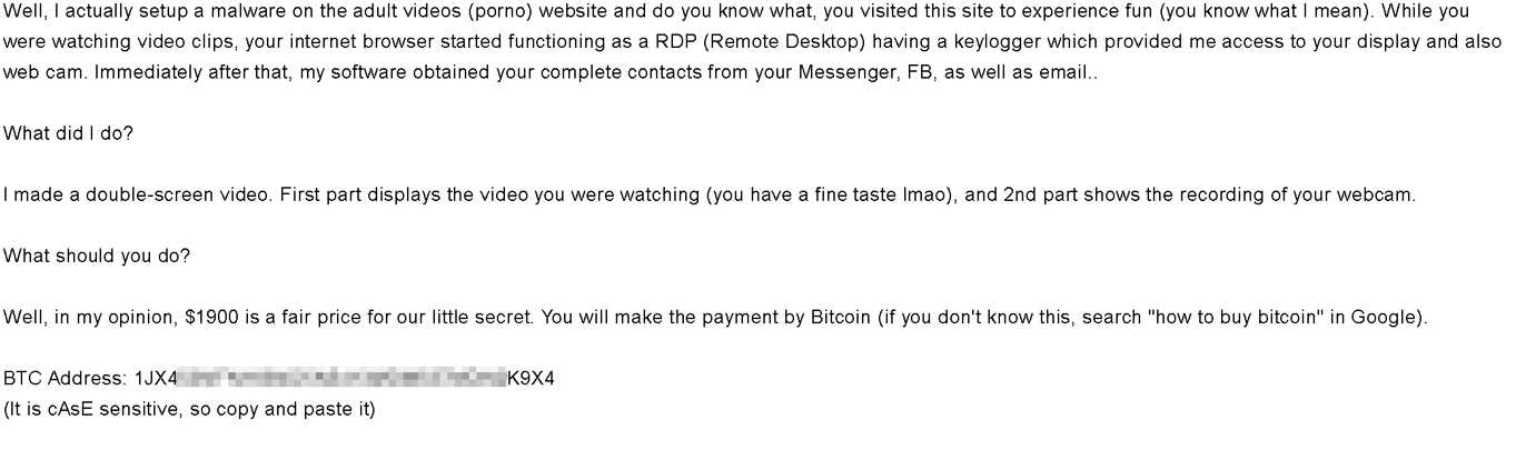 bitcoin blackmail scam letter