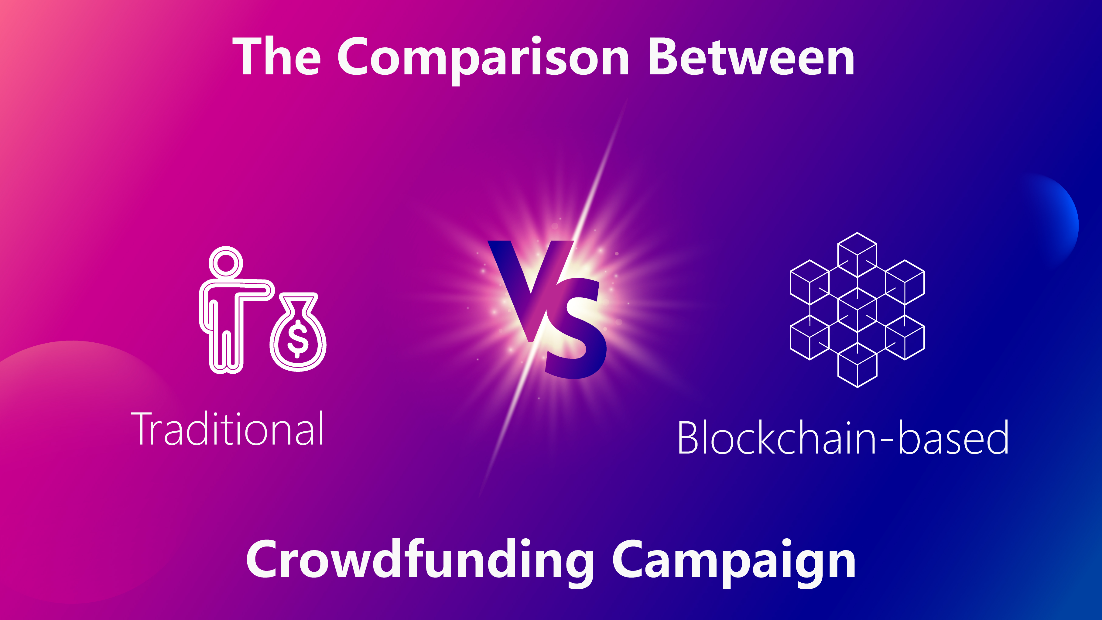 The comparison between Traditional Vs Blockchain-based Crowdfunding Campaign